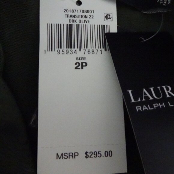 Ralph Lauren Belted Twill Field Jacket / Blazer Petite Women's Size 2P Green - Picture 7 of 9